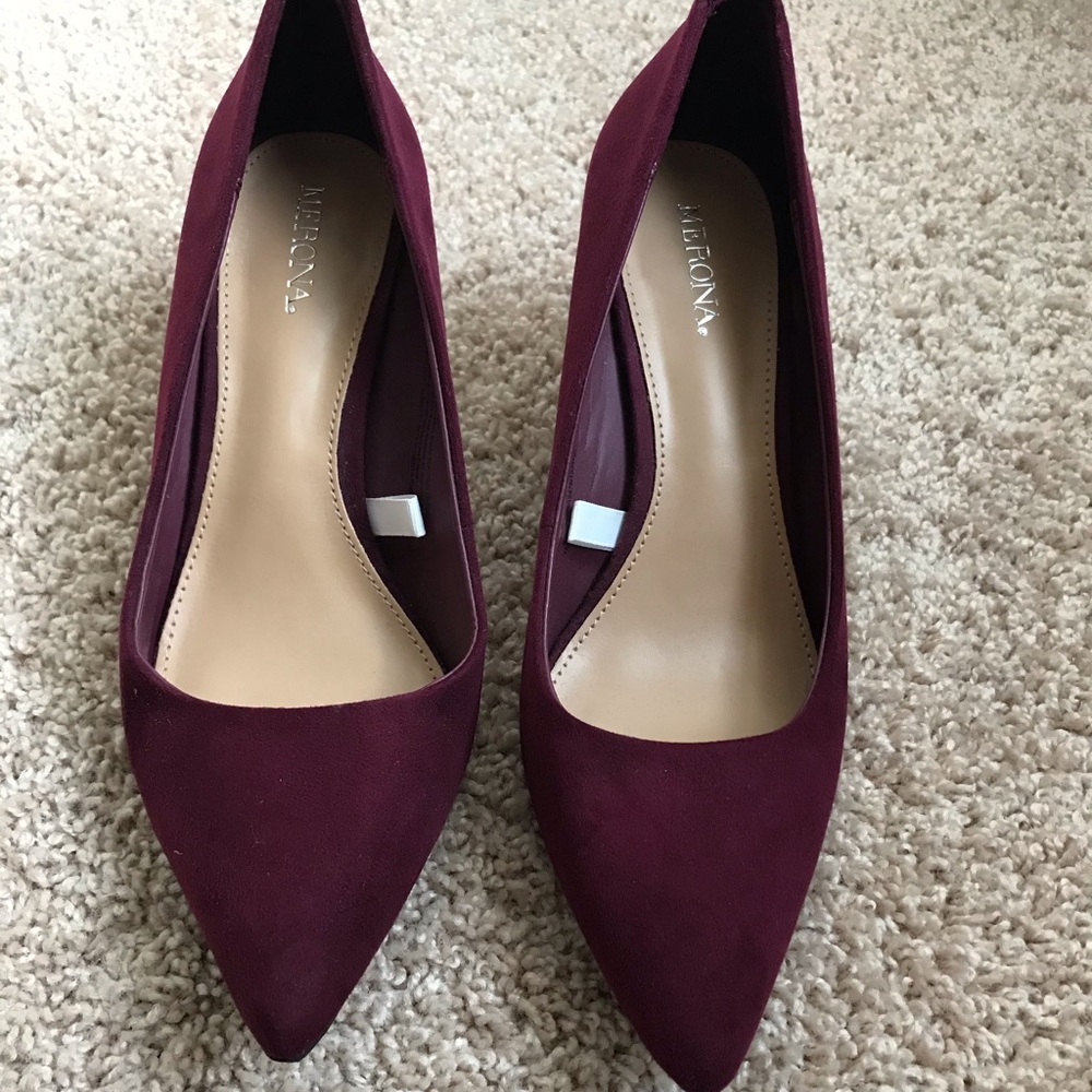 Maroon Merona Pointed-Toe Heels